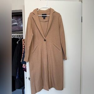 Dark Beige Tailored Christian Siriano Coat size medium